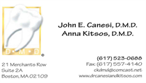 John E Canesi, D.M.D., Ryan Canesi, D.M.D., and Anna Kitsos, D.M.D.